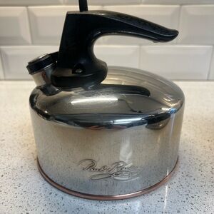 Small Paul Revere Copper Bottom Stainless Steel Tea Kettle